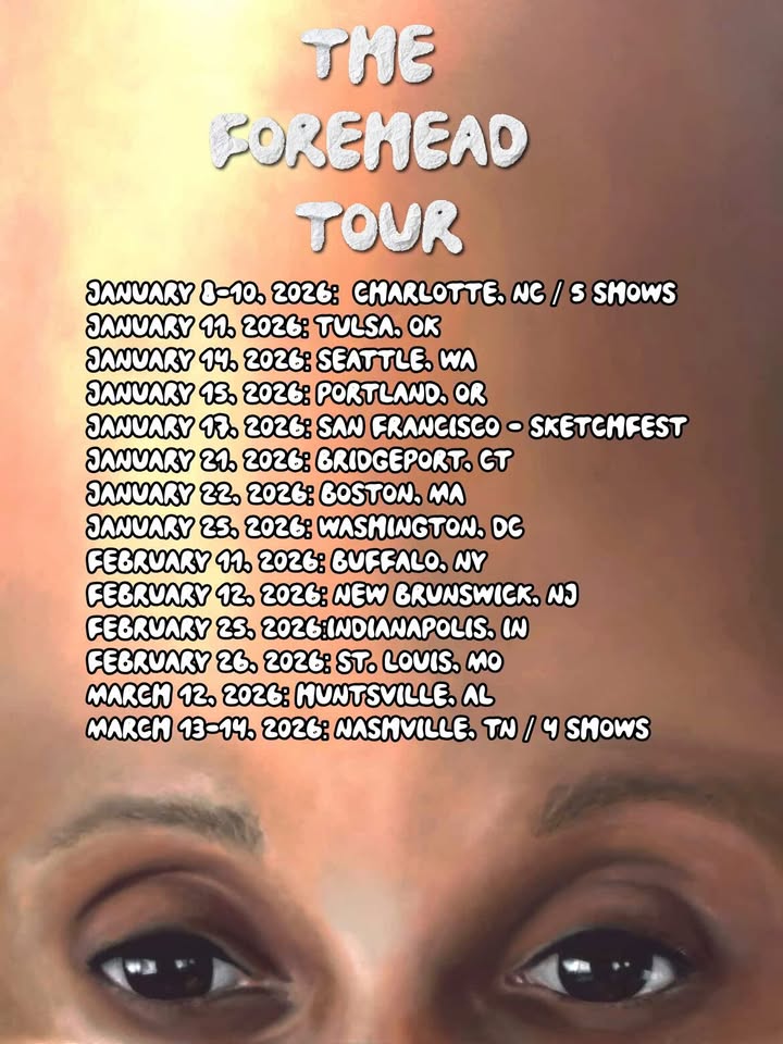 Aaron Branch The Forehead Tour Poster 2026